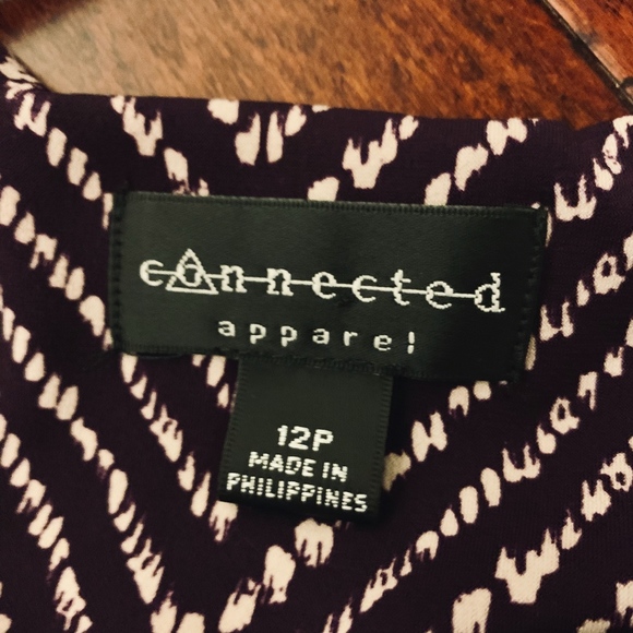 Chevron Patterned Sleeved Dress, size 12 Petite - Picture 5 of 5